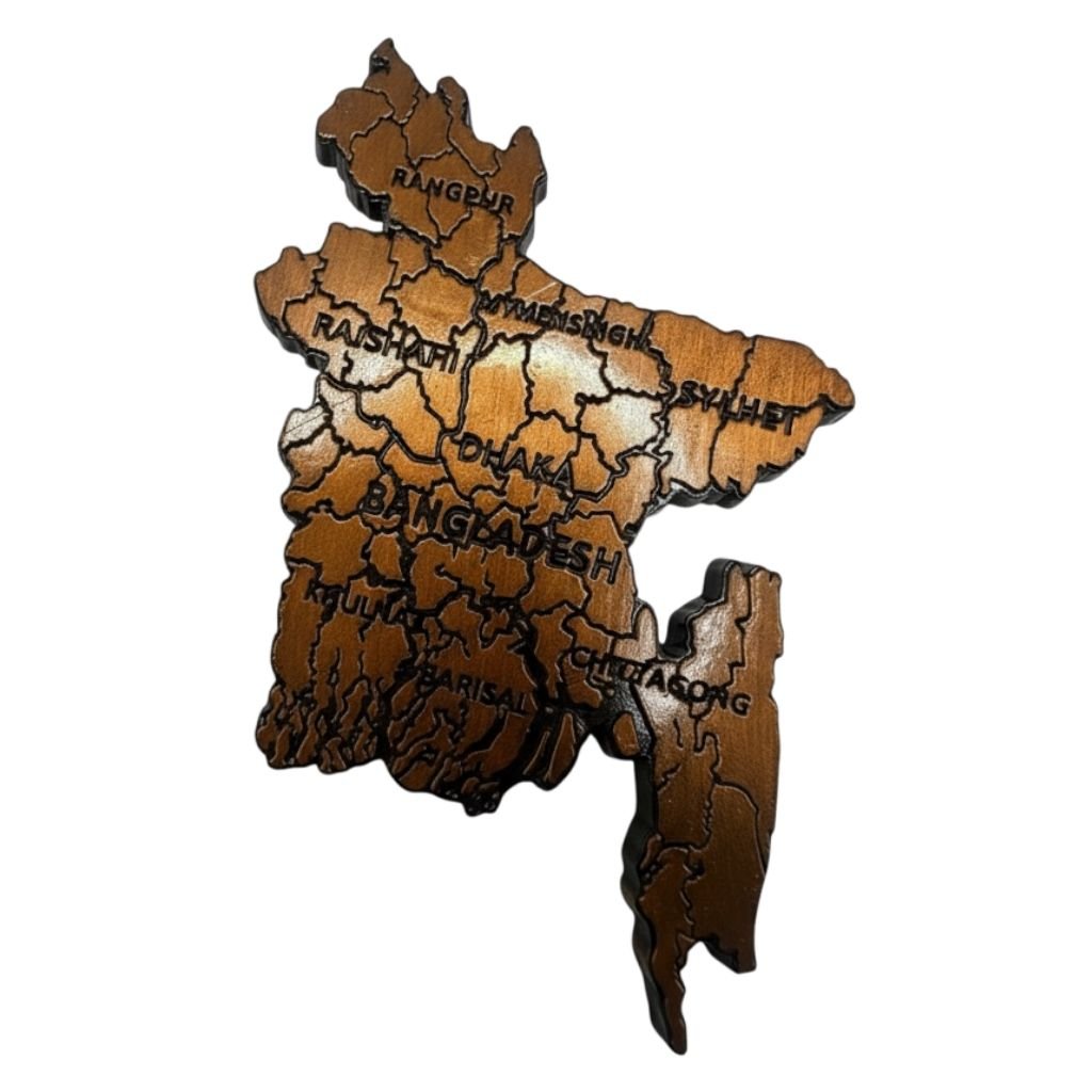 Bangladesh Flag map with Divisions Magnet for Car Fridge Locker 3x2 inch